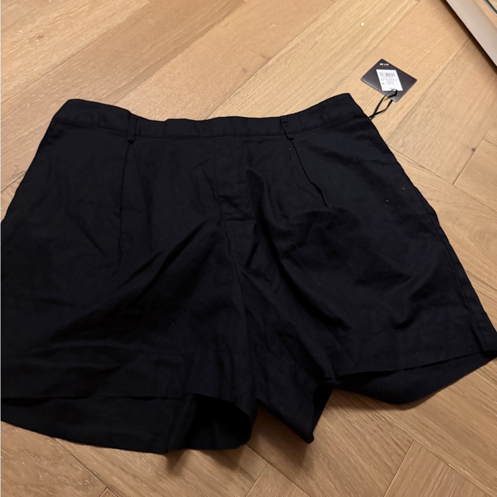 Ava & Viv NWT pull on Linen Black Shorts 1x - Picture 2 of 5